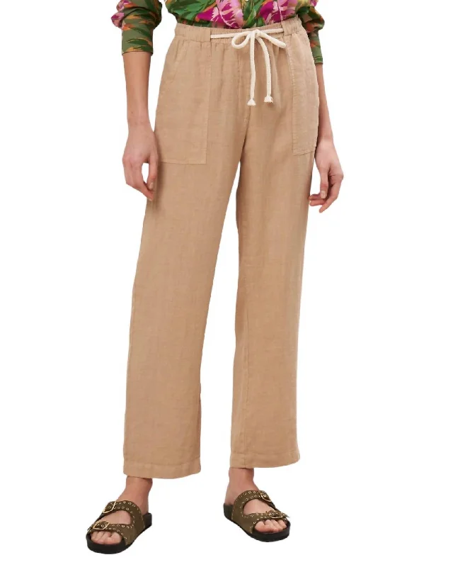 Super Sale Women's Poma Woven Pants In Raffia