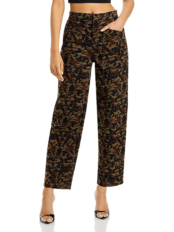 Buy More, Save More Womens Relaxed Camouflage Straight Leg Pants
