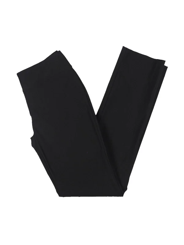 Price Smash Womens Solid Nylon Straight Leg Pants