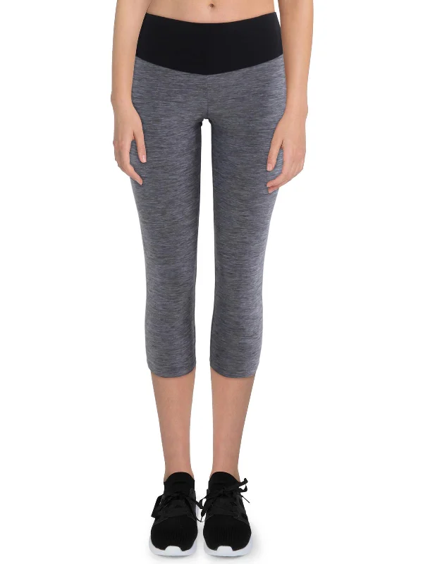 Weekend Flash Sale Womens Space Dye Polyester Capri Pants