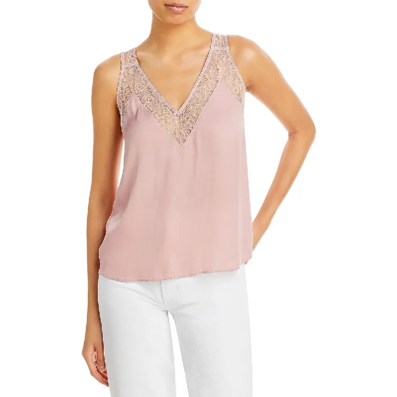 Seasonal Clearance Aqua Womens Lace Inset Sleeveless Cami