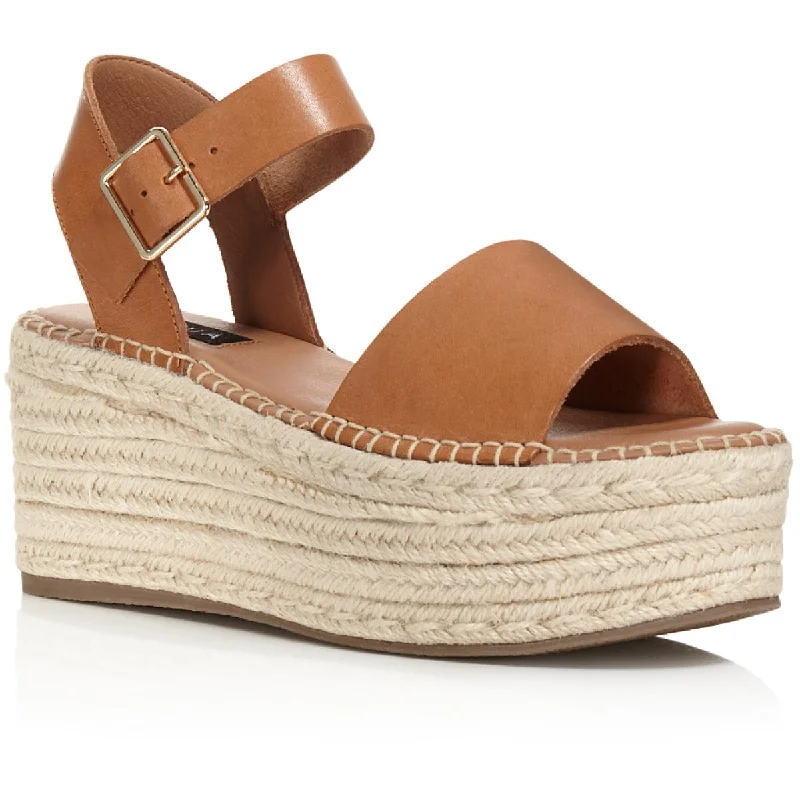 Deal Dash Aqua Womens Rowan Leather Espadrilles