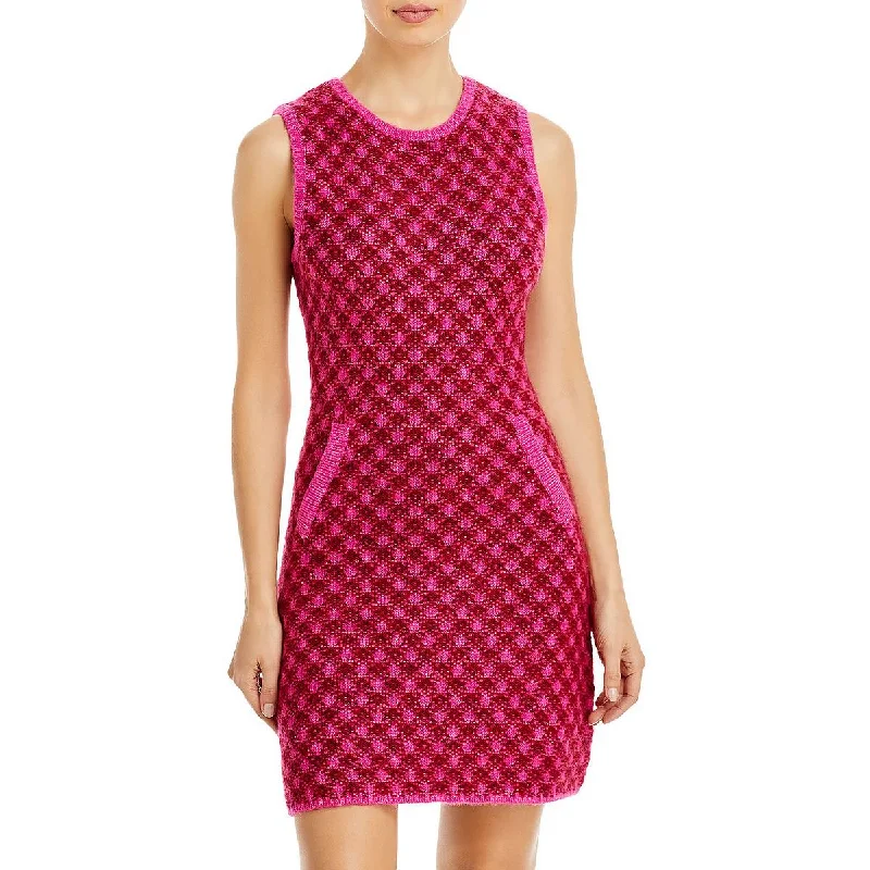 Inventory Reduction Aqua Womens Wool Blend Knit Sweaterdress