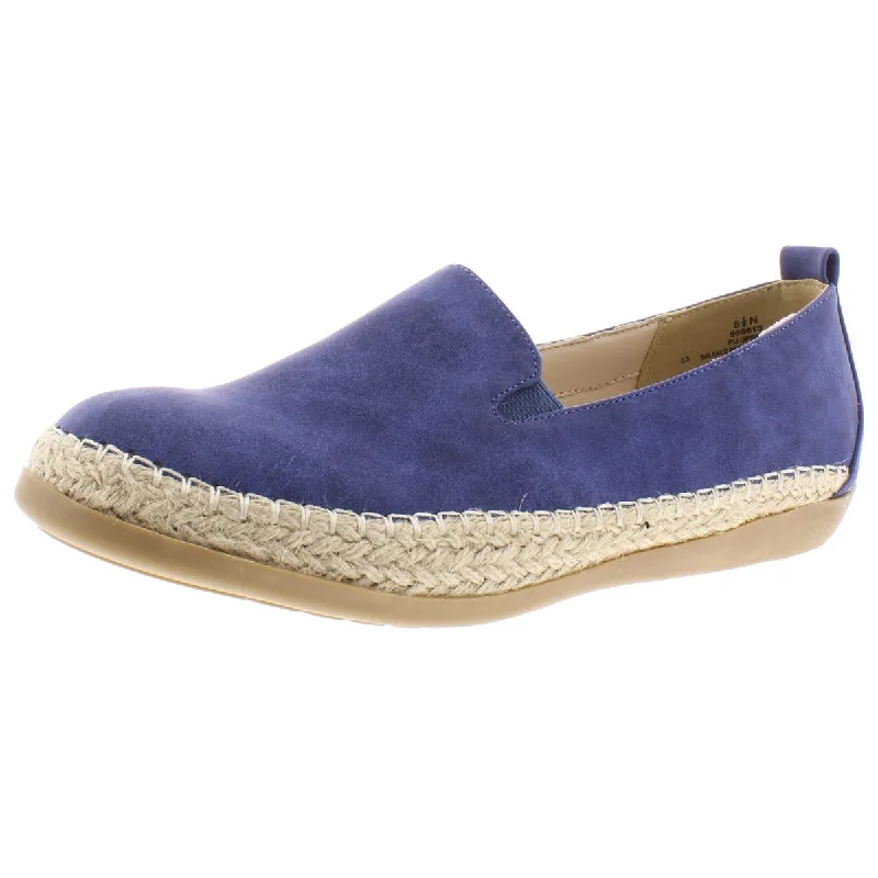 Special Offer Beacon Womens Terri Faux Leather Slip On Espadrilles