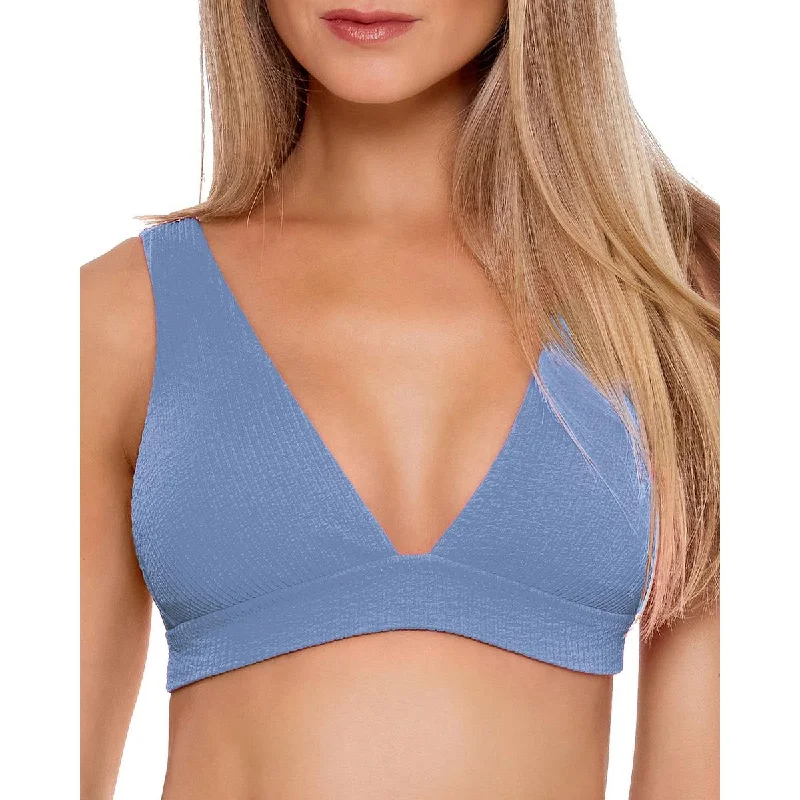 Buy Now Becca by Rebecca Virtue Womens Bonita Plunge Halter Bikini Swim Top