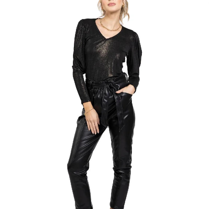 Unmissable Offer Bishop + Young Alexa Women's Shimmery Puff Sleeve V-Neck Top