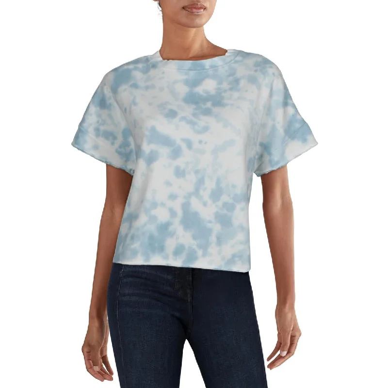 Final Markdown Buffalo David Bitton Womens Alisa Tie Dye Raw Hem T-Shirt