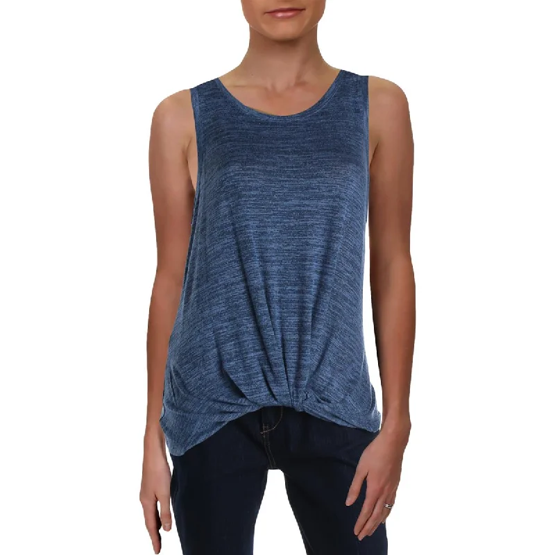 Clearance Sale Cupio Blush Womens Heathered Twist-Front Casual Top