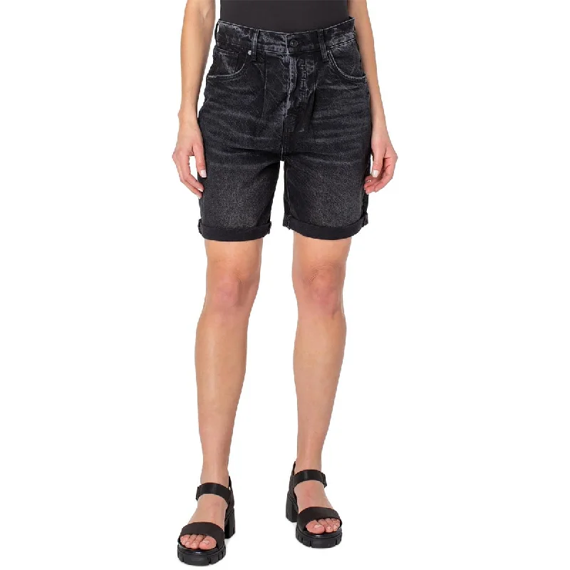 Lowest Prices Earnest Sewn Womens Raw Hem Midi Denim Shorts