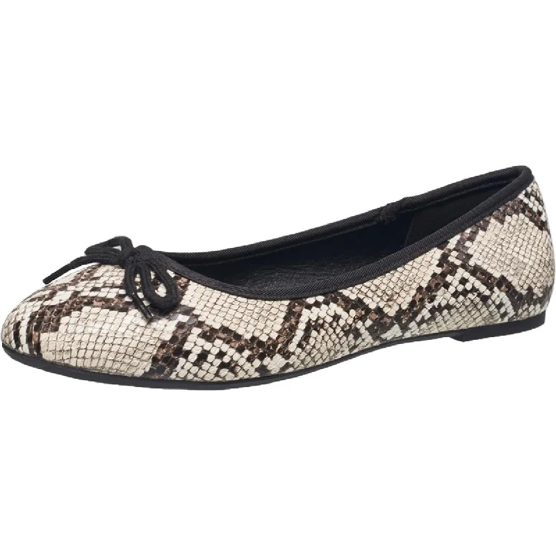 Act Now French Connection Women's Diana Faux Leather Slip On Bow Ballet Flat
