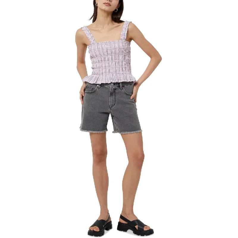 Bargain Blast French Connection Womens Yaki Stretch Smocked Tank Top