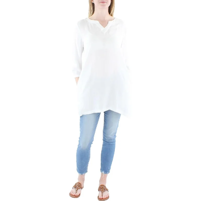 Deal Zone La Moda Womens Mandarin Adjustable Sleeves Cover-Up