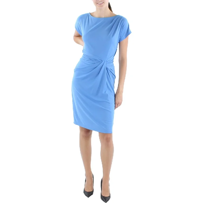 Price Rollback Lauren Ralph Lauren Womens Jersey Twist-Front Shift Dress