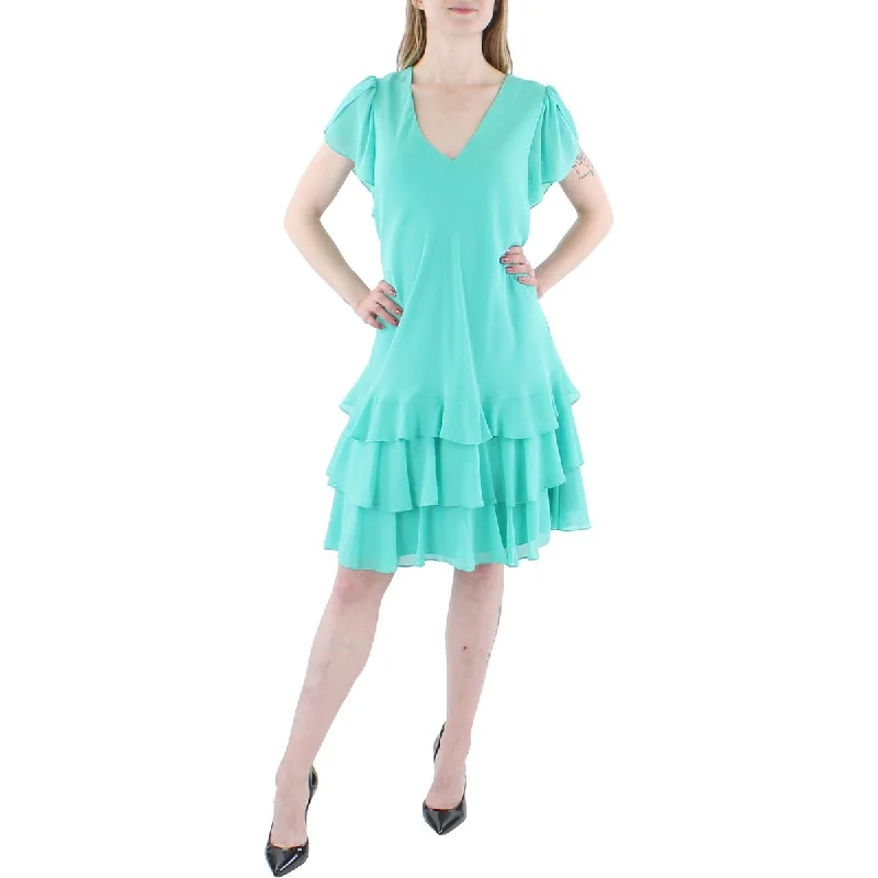 Reduced Prices Lauren Ralph Lauren Womens Georgette Drop Waist Shift Dress