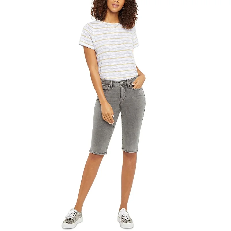 Hurry In NYDJ Womens High Rise Bermuda Denim Shorts