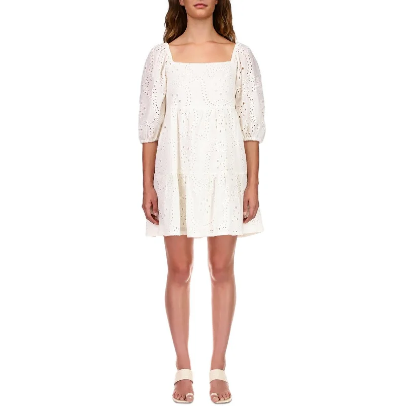 Sale Event Sanctuary Womens Eyelet Short Babydoll Dress
