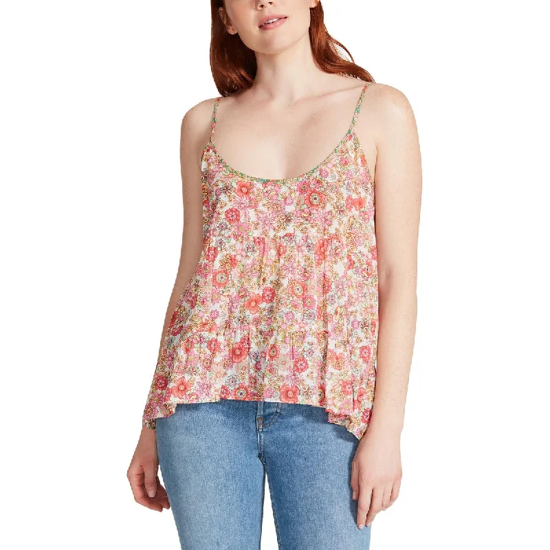 Price Meltdown Steve Madden Womens Marigold Cotton Gathered Tank Top