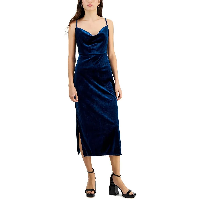 Quick Sale Taylor Womens Petites Velvet Long Cocktail and Party Dress