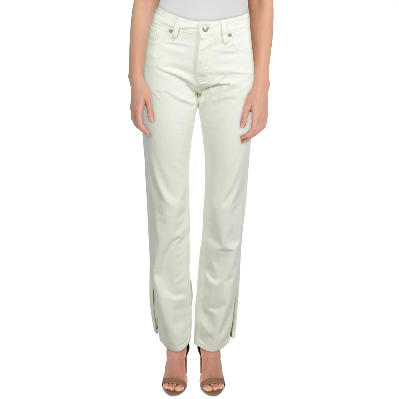 Online Exclusive Vigoss Ace Women's Medium Wash Split Hem Straight Leg Jeans