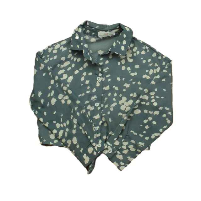 Best Seller Bailey's Blossoms Girls Blue | White Blouse