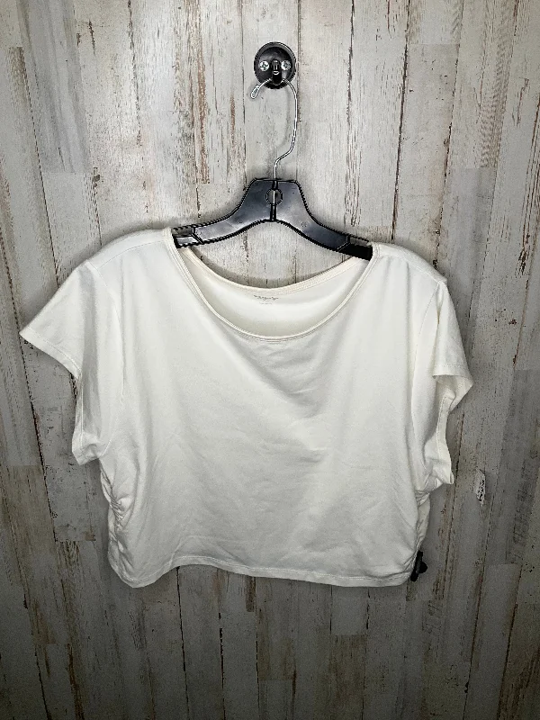 Lowest Price Beige Athletic Top Short Sleeve Old Navy, Size 1x