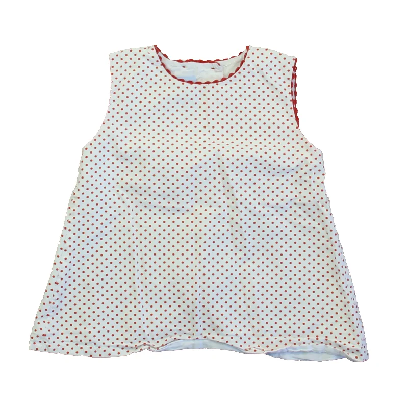 Stock Clearance Bella Bliss Girls White | Red Polka Dots Blouse