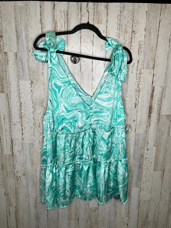 Can't Miss Blue Top Sleeveless Cmc, Size 2x