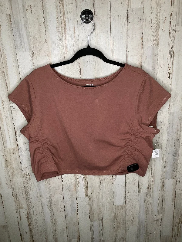 Online Only Brown Athletic Top Short Sleeve Old Navy, Size 2x