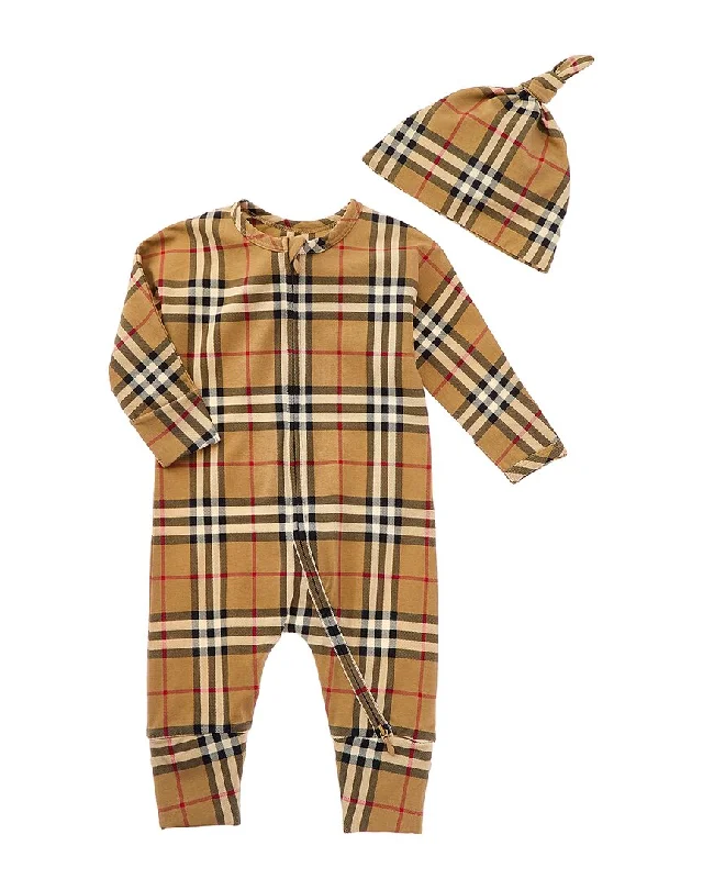 Burberry 2pc Vintage Check Bodysuit Set