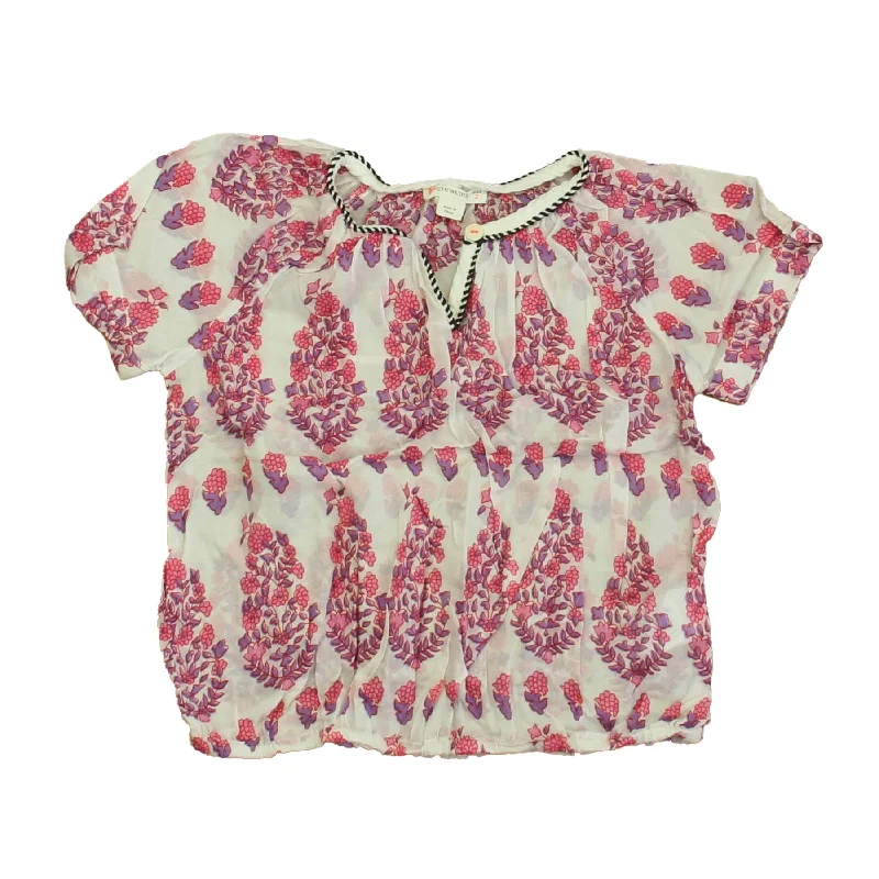 Price Drop Crewcuts Girls White | Purple | Pink Floral Blouse