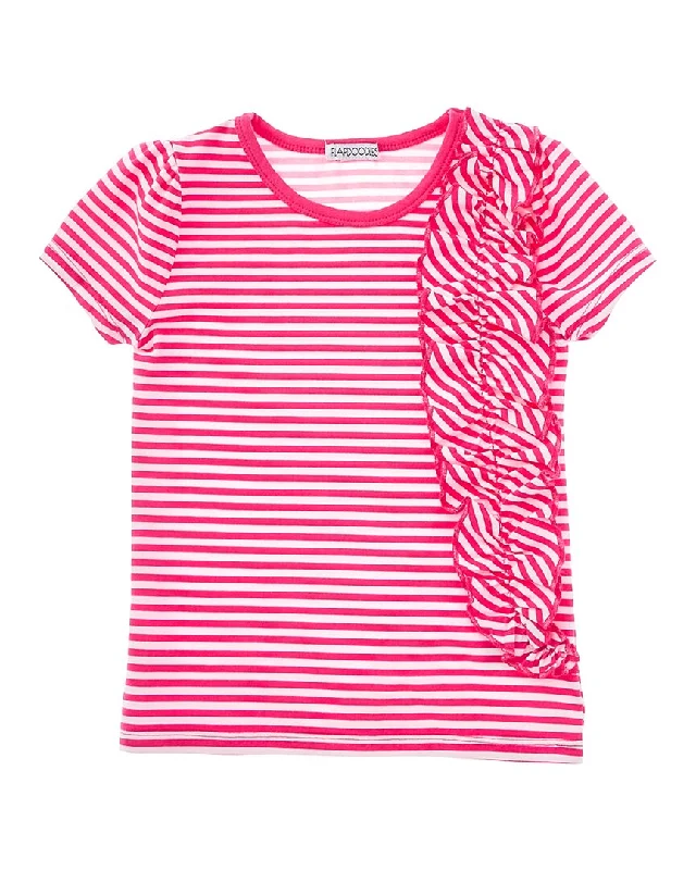 Flapdoodles Stripe Ruffle Top