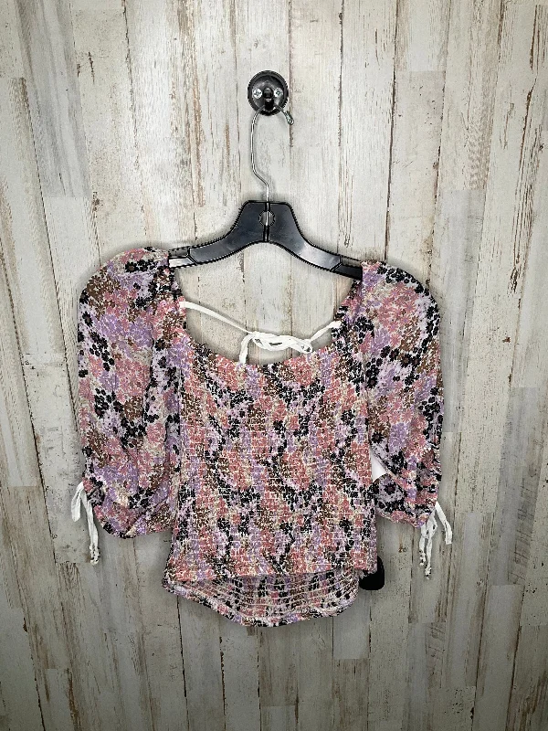 Early Bird Discount Floral Print Top 3/4 Sleeve Free People, Size S