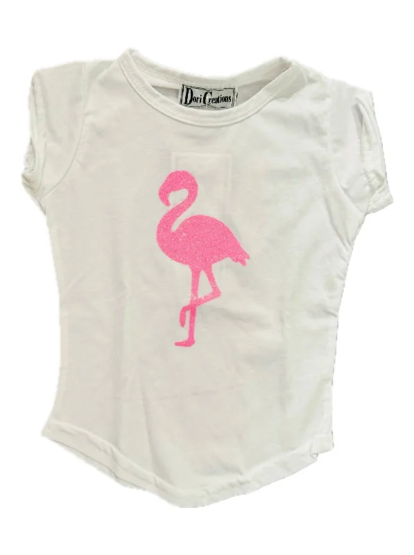 Buy Now Girl's Flamingo Tee In White
