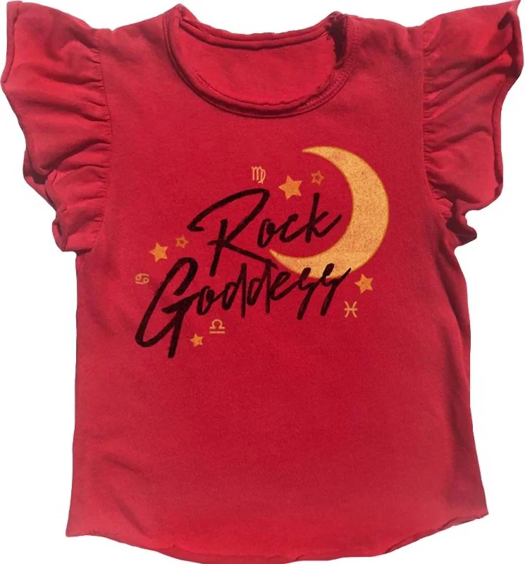 Special Savings Girls Rock Goddess Tee In Red