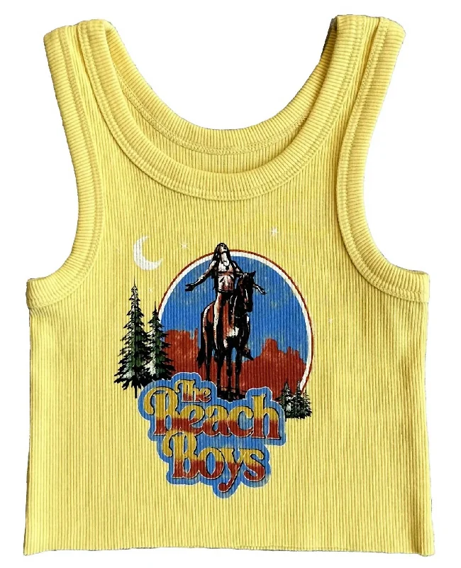 Time-Limited Offer Girl's Sunrise Beach Boys Tank In Yellow