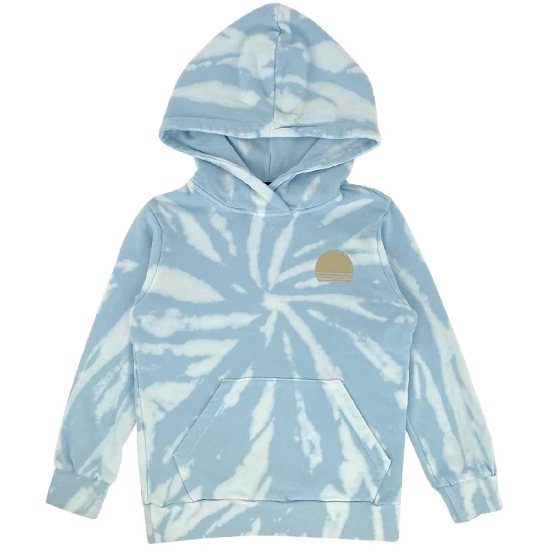 Sale Event Girls Tie Dye Hoodie In Cirrus Blue
