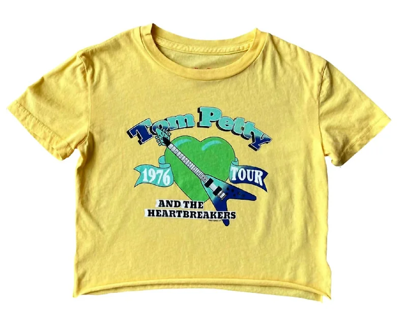 Clearance Sale Girl's Tom Petty Organic Short Sleeve Not Quite Crop Tee 6-12M In Sunrise