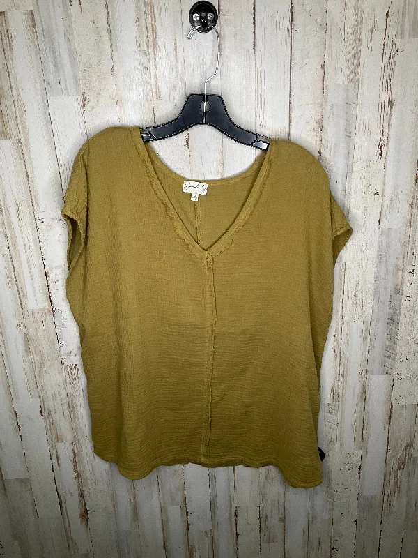 New Deals Green Top Short Sleeve Wonderly, Size 1x