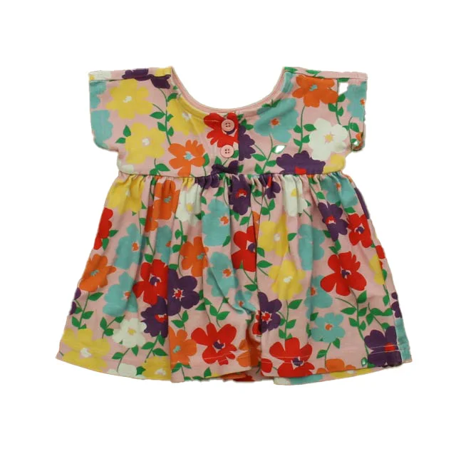 Markdowns Hanna Andersson Girls Pink Floral Short Sleeve Shirt
