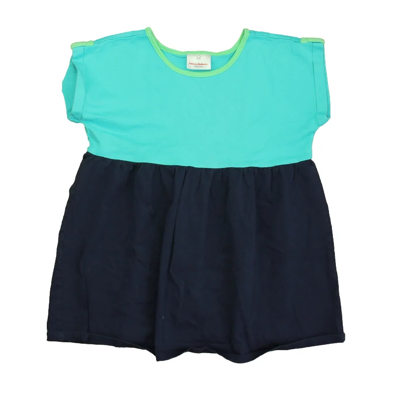 Huge Savings Hanna Andersson Girls Turquoise | Navy Short Sleeve Shirt