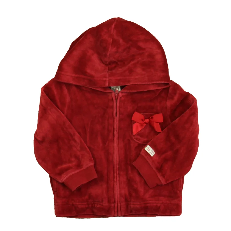 Overstock Sale Janie and Jack Girls Maroon Velour Hoodie