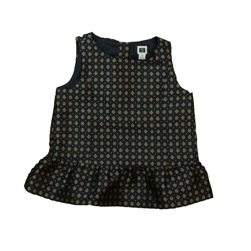 Weekend Flash Sale Janie and Jack Girls Navy | Gold Blouse
