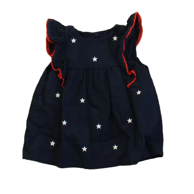 Discount Deals Janie and Jack Girls Navy | White Stars Blouse
