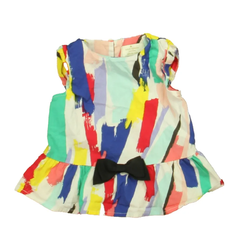 Last Chance Kate Spade Girls Blue | White | Red Blouse