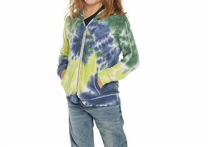 Great Deals Kids Zip Up Hoodie In Camp Tie Dye