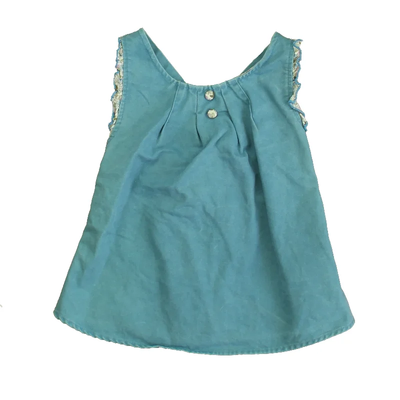 Hurry In La Faute Voltaire Girls Blue Floral Blouse