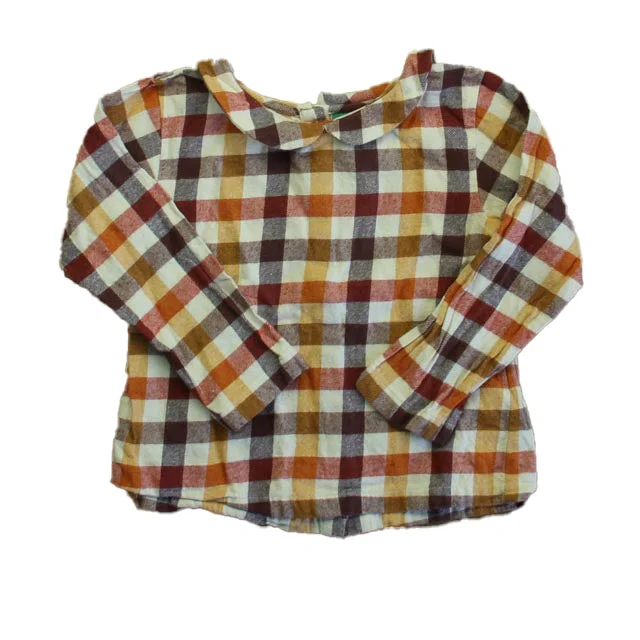 Flash Sale Little Green Radicals Girls Brown Check Blouse