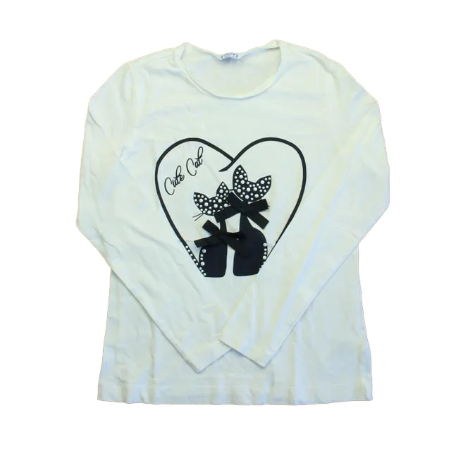 Clearance Event Mayoral Girls White | Black Long Sleeve T-Shirt
