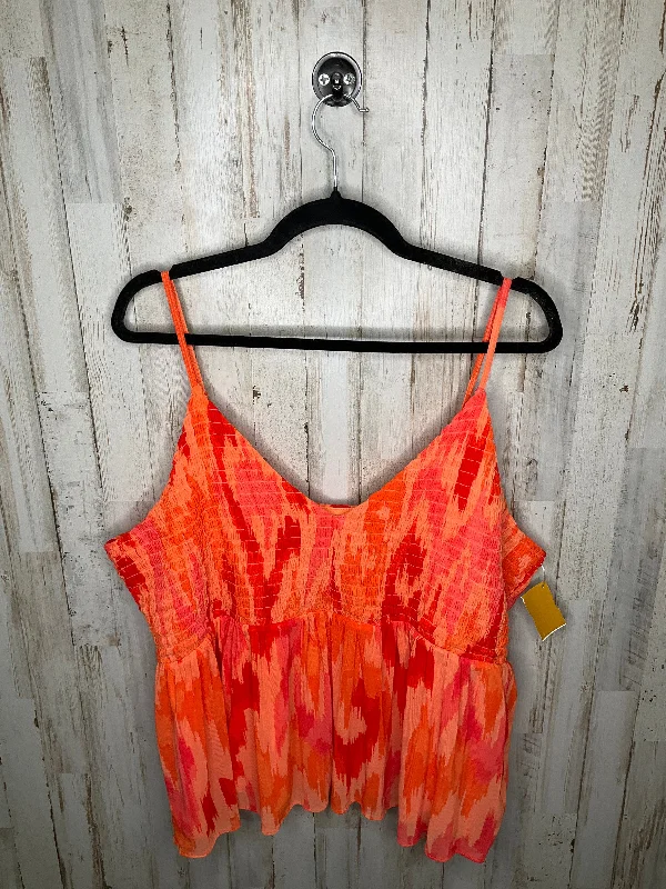 Final Markdown Orange & Pink Top Sleeveless Old Navy, Size Xxl