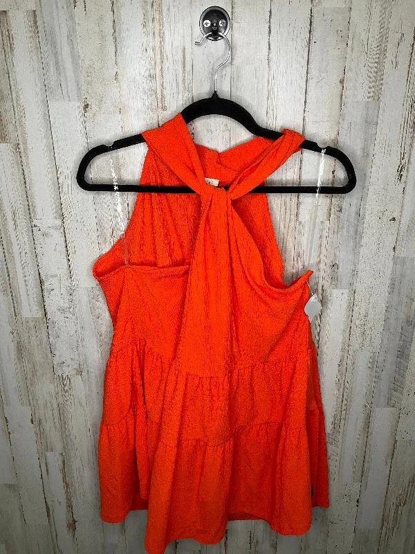 Closeout Orange Top Sleeveless Cmc, Size 3x